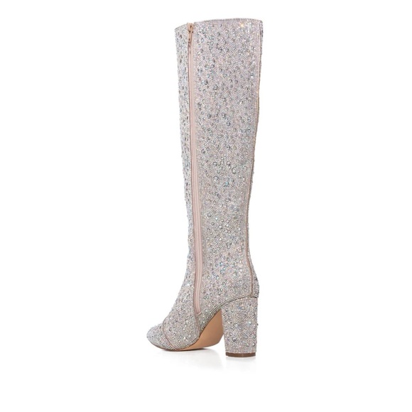 AZALEA WANG PEACHY PIE SILVER EMBELLISHED BOOT - 8 - Picture 7 of 9